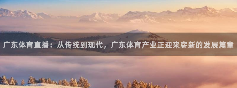 so米直播足球：广东体育直播：从传统到现代，广东体育产业正迎来崭新的发展篇章